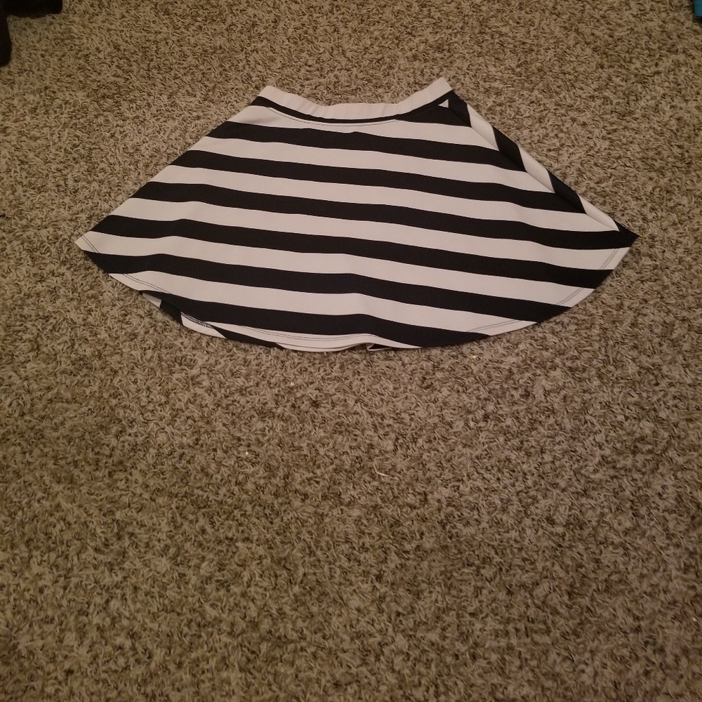 Blue & White Skater Skirt
